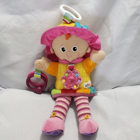 Lamaze My Friend Emily Sensory Activity Doll 12" Crinkle Rattle Hanger Rainbow - Picture 1 of 11